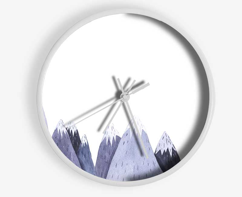 The Mountain Top Triangles Clock - Wallart-Direct UK