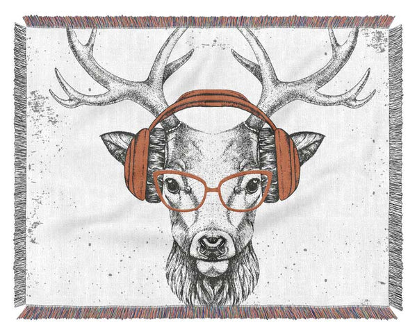 The Stag Headphones Woven Blanket