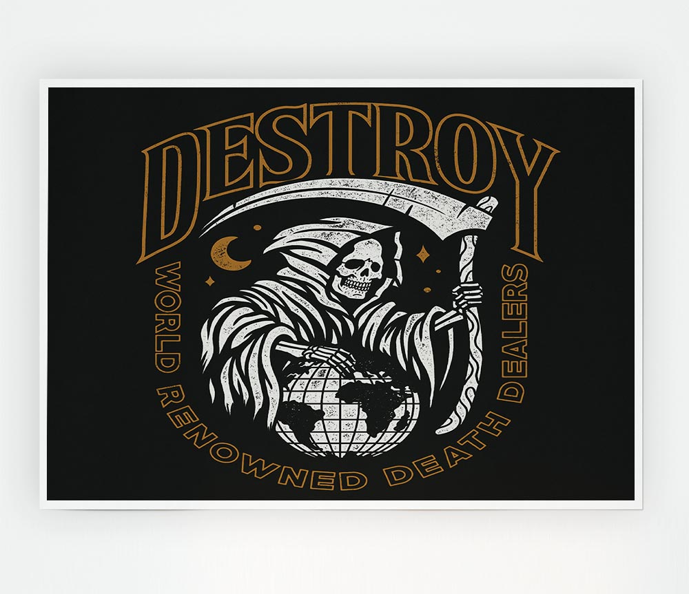 Destroy Tattoo Print Poster Wall Art