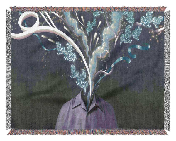 The Tree Growing Out Of The Body Woven Blanket