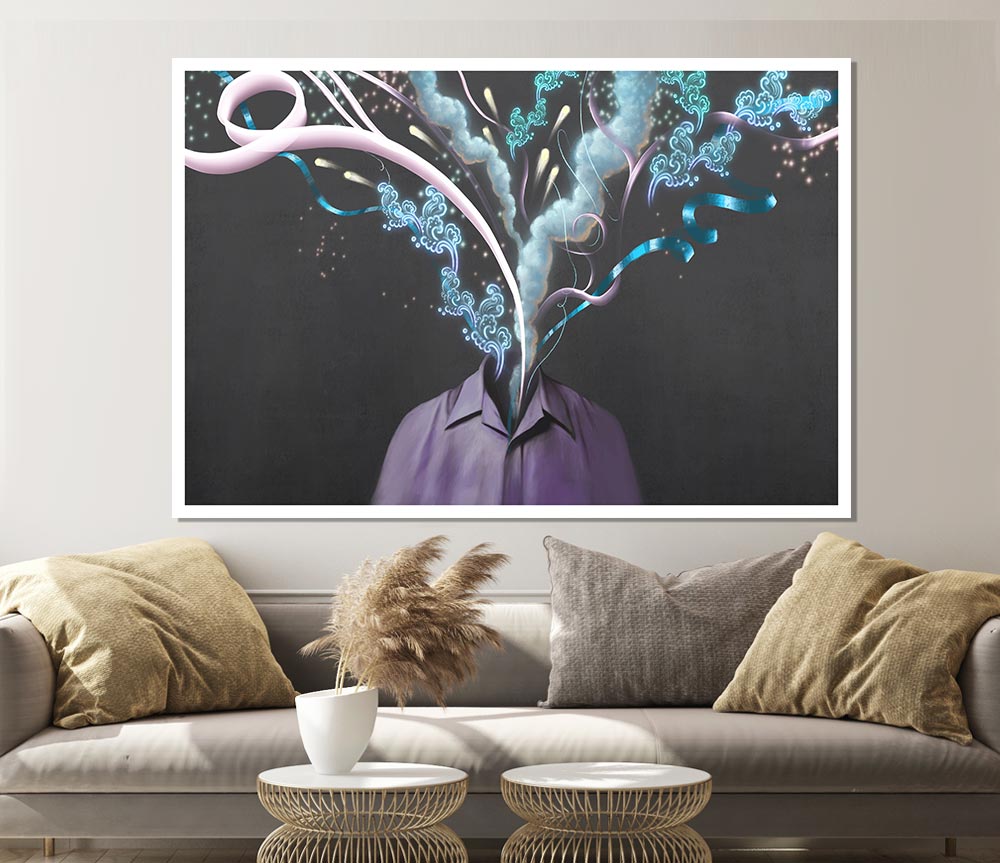 The Tree Growing Out Of The Body Print Poster Wall Art