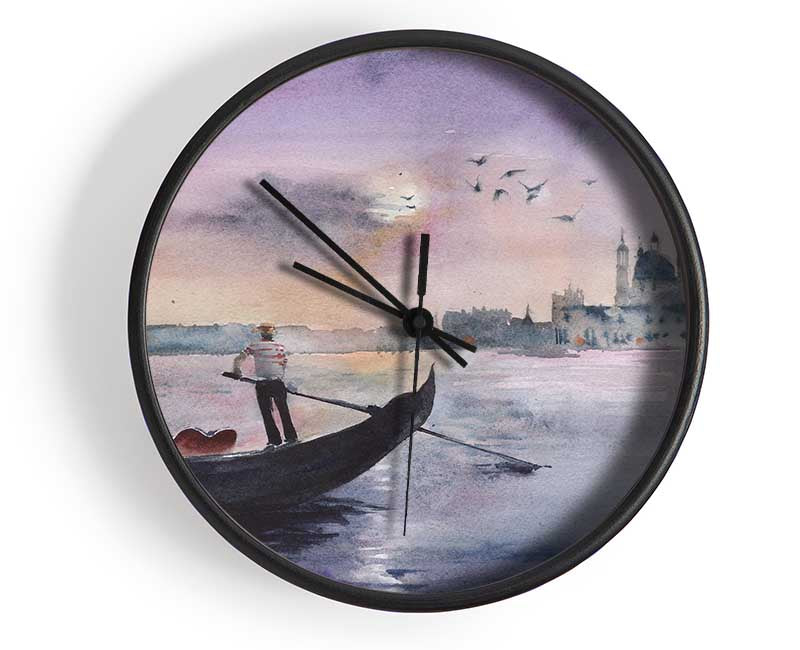 Rowing To Italy Clock - Wallart-Direct UK