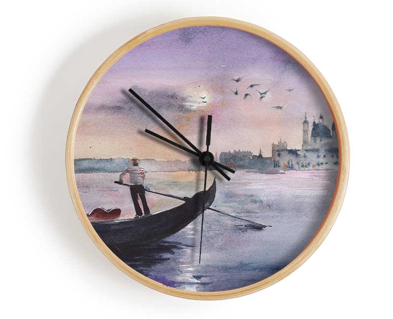 Rowing To Italy Clock - Wallart-Direct UK