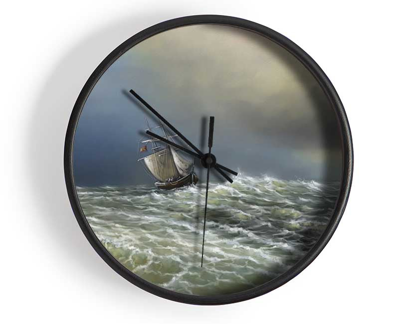 Rough Seas Ship Clock - Wallart-Direct UK