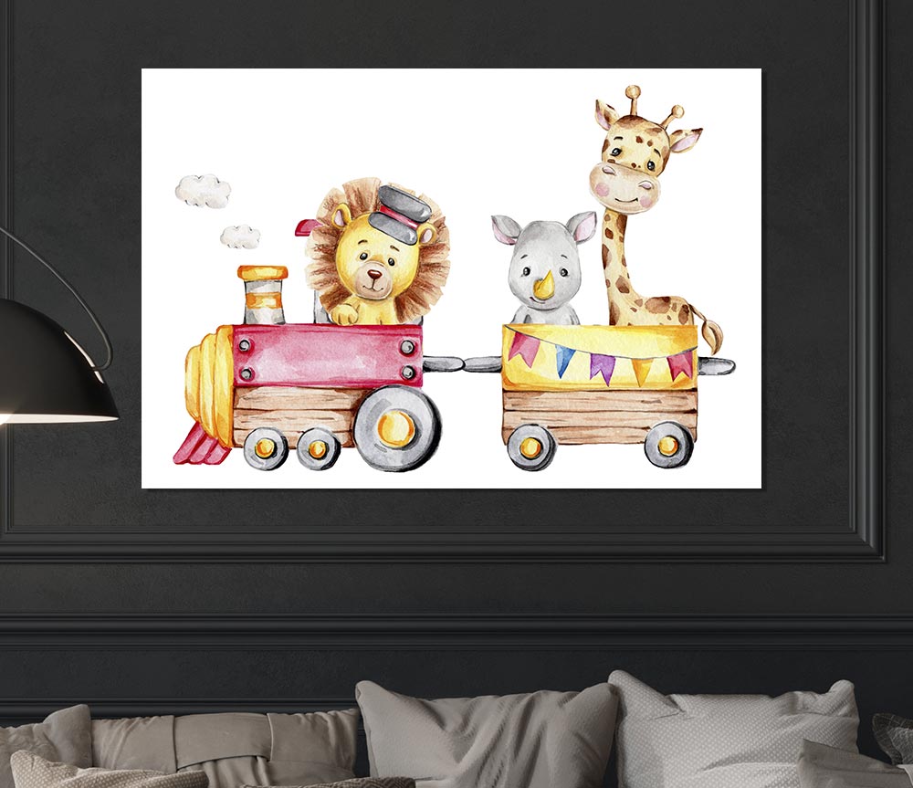 The Animal Train Print Poster Wall Art