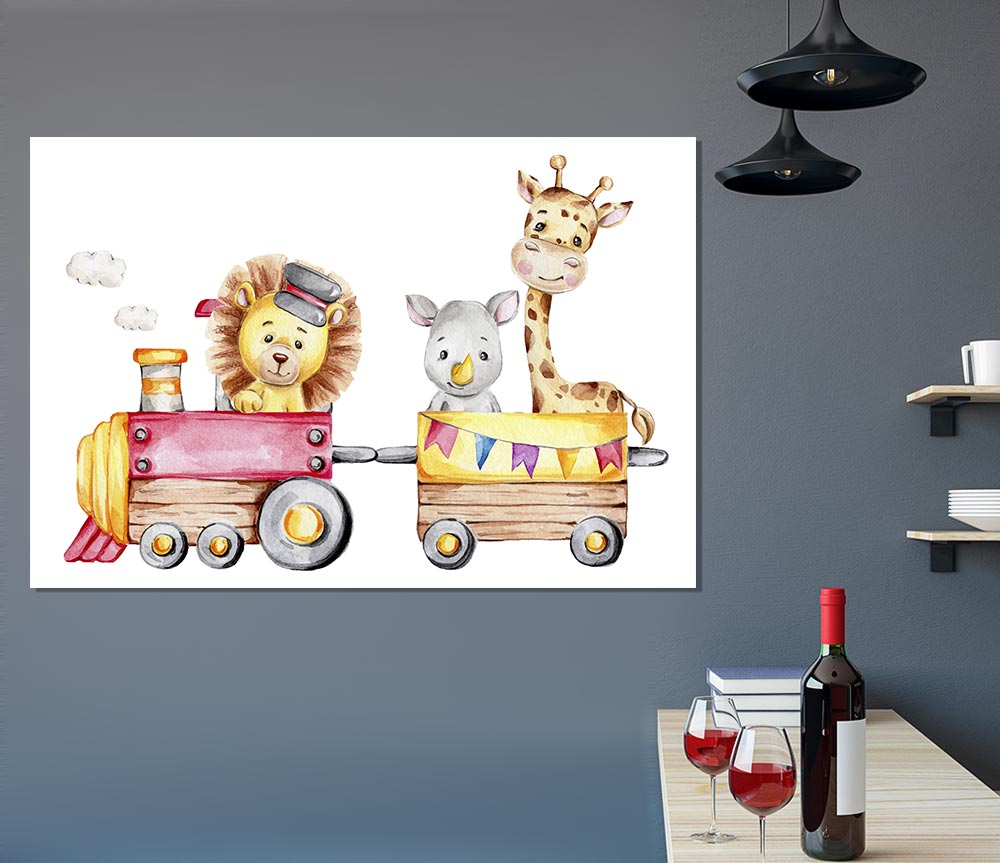 The Animal Train Print Poster Wall Art