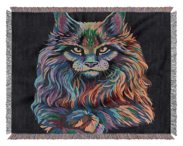 The Maine Cat Woven Blanket