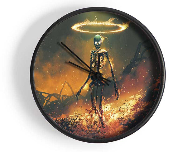 The Skeleton Warrior Clock - Wallart-Direct UK