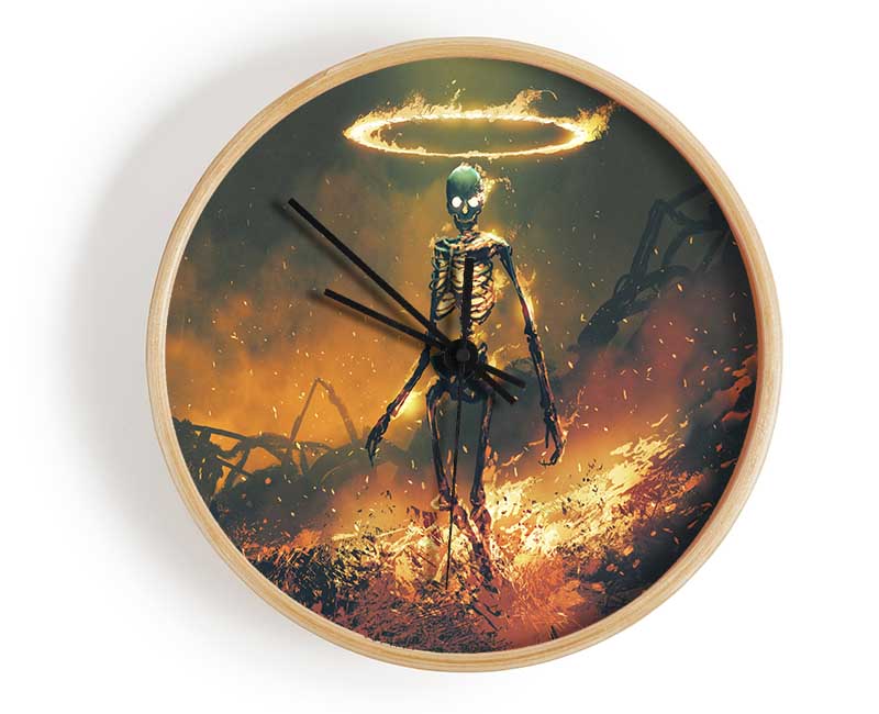 The Skeleton Warrior Clock - Wallart-Direct UK