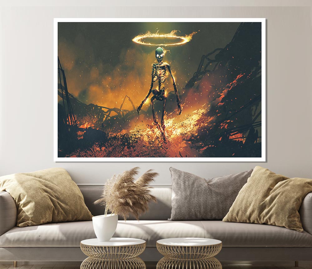 The Skeleton Warrior Print Poster Wall Art