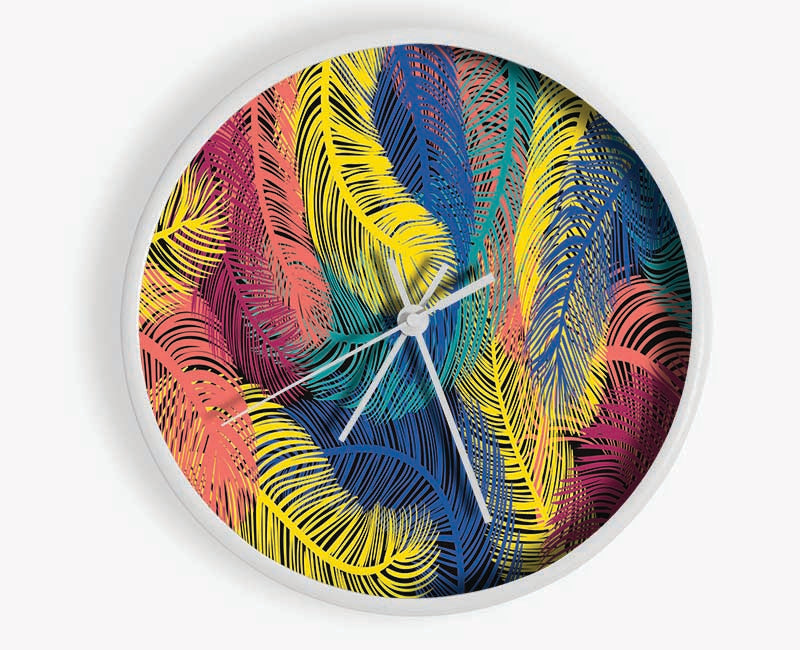 The Feathers Of Time Clock - Wallart-Direct UK