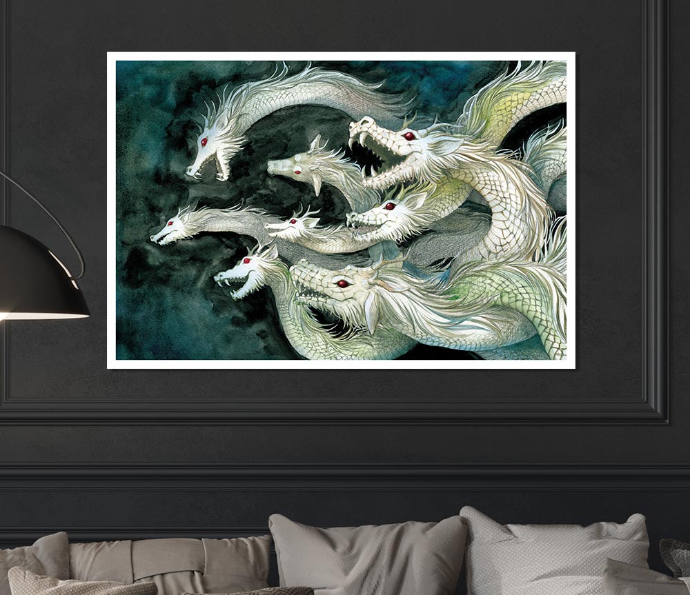 The Fearsome Hydra Print Poster Wall Art