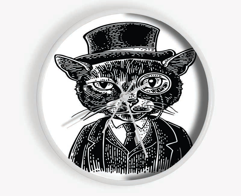 The Top Cat Monocle Clock - Wallart-Direct UK