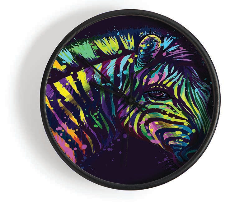 Rainbow Zebra Life Clock - Wallart-Direct UK