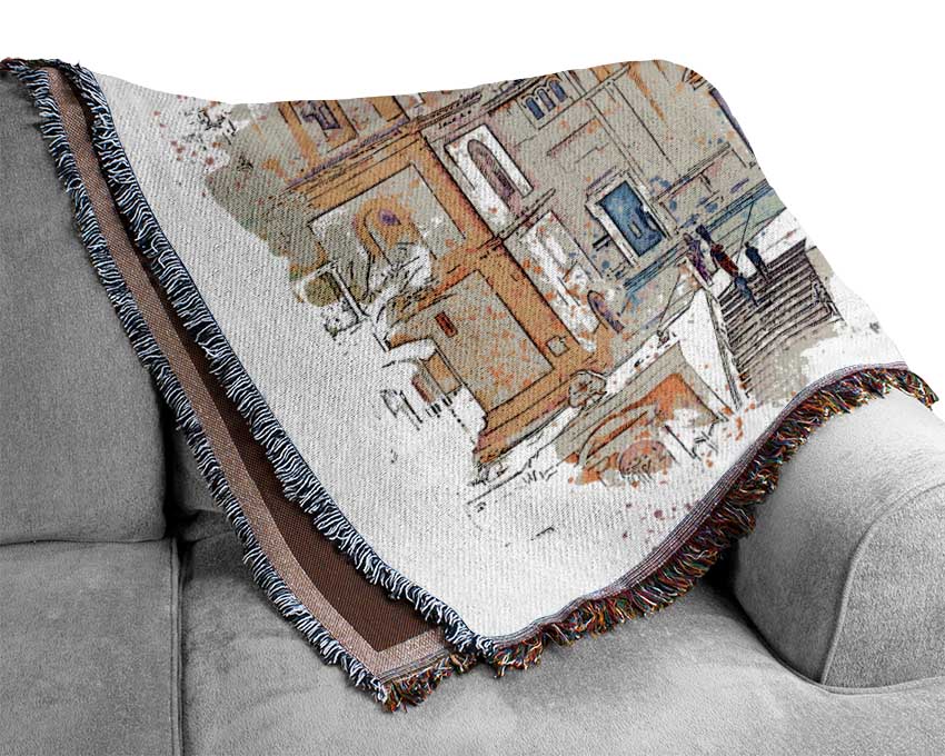 The Watercolour City Line Woven Blanket