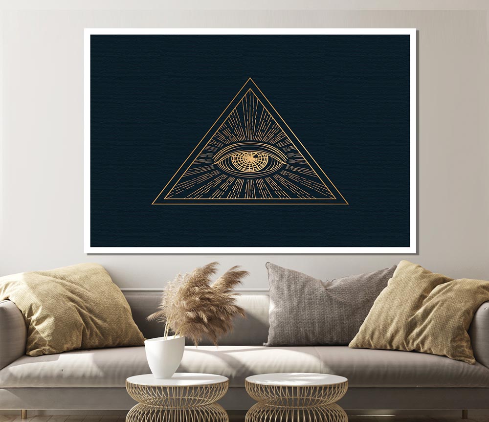 The All Seeing Eye Triangle Print Poster Wall Art