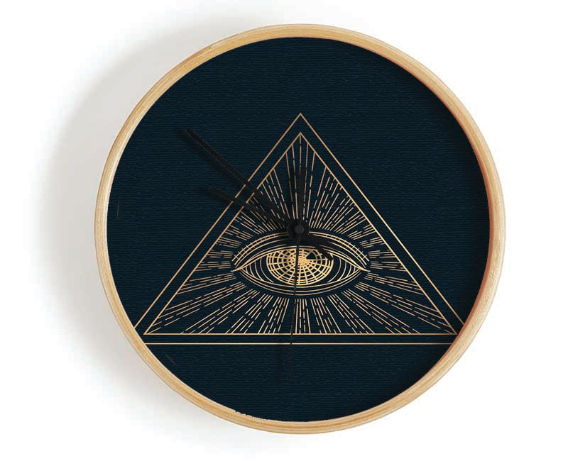 The All Seeing Eye Triangle Clock - Wallart-Direct UK