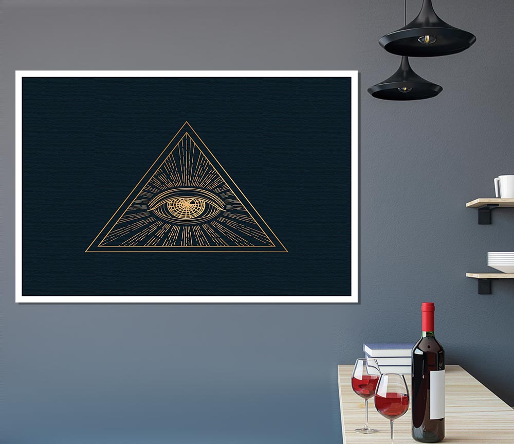 The All Seeing Eye Triangle Print Poster Wall Art