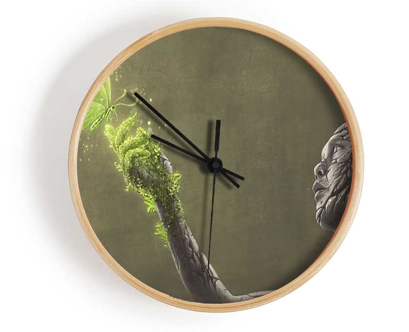 The Plant Butterfly Clock - Wallart-Direct UK