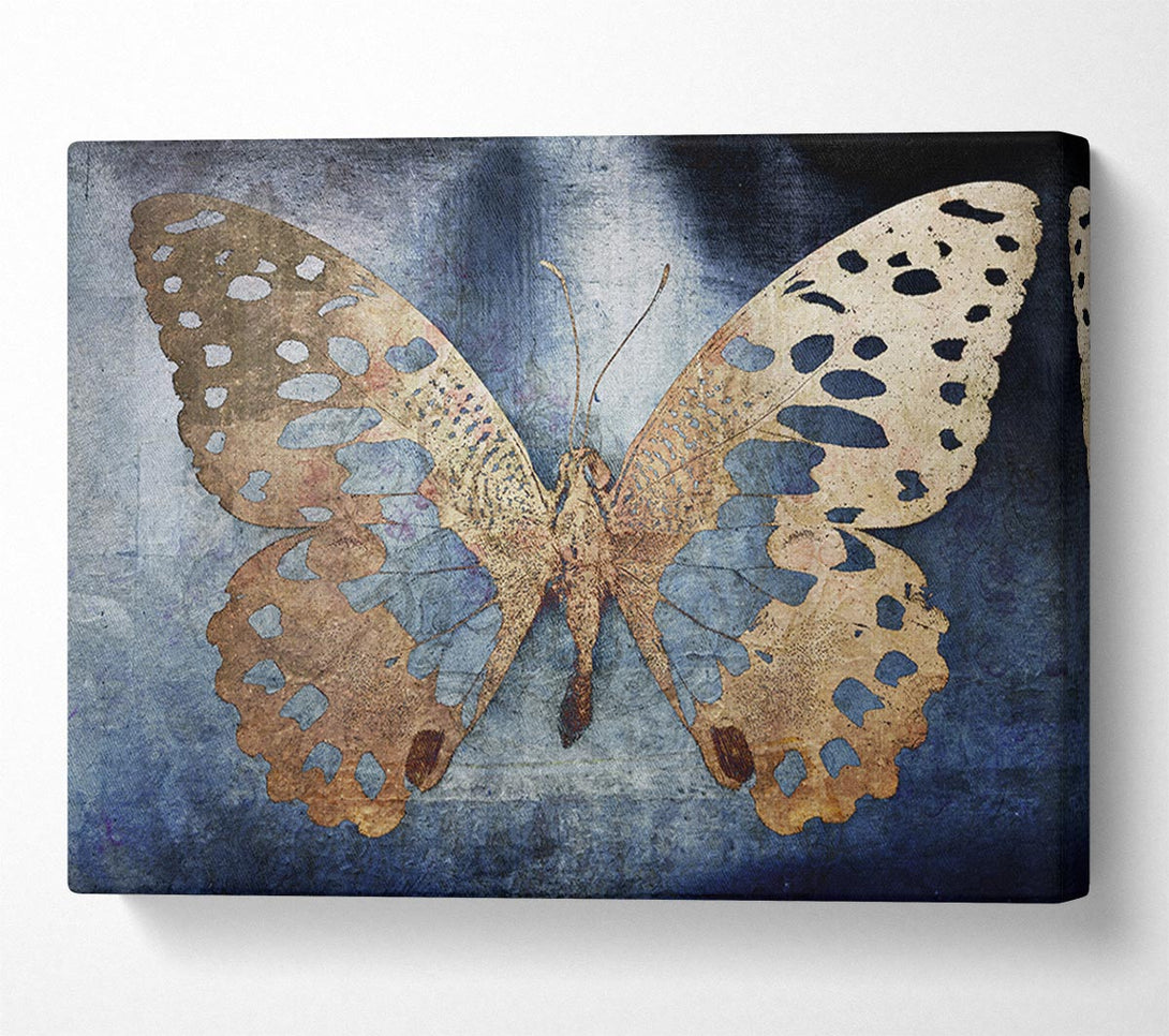 Picture of Gold Flake Butterfly Canvas Print Wall Art