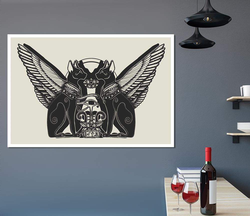 The Cat Gods Print Poster Wall Art