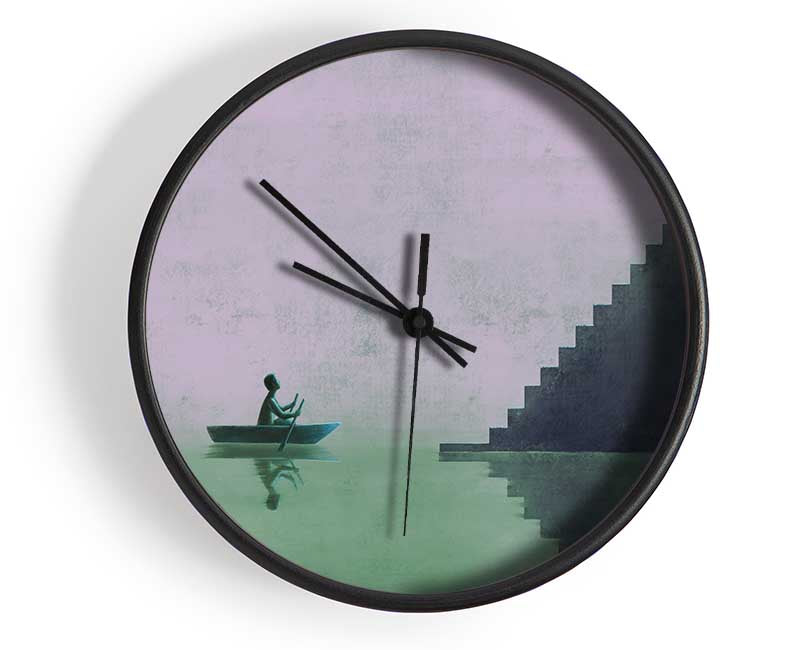 Rowing To The Steps To Heaven Clock - Wallart-Direct UK