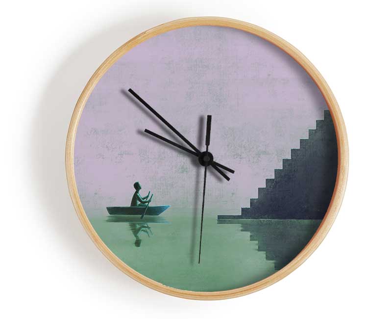 Rowing To The Steps To Heaven Clock - Wallart-Direct UK