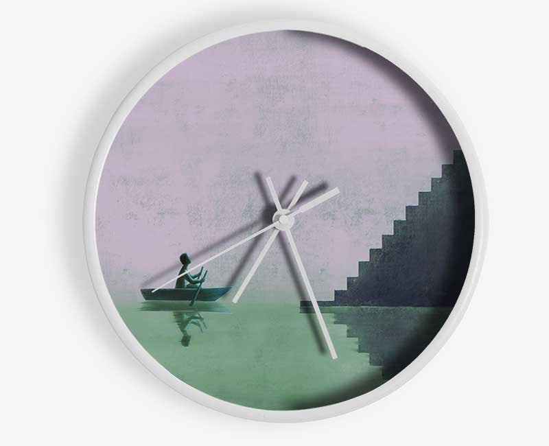 Rowing To The Steps To Heaven Clock - Wallart-Direct UK