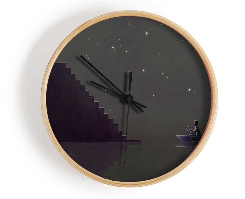 The Steps To Heaven River Clock - Wallart-Direct UK