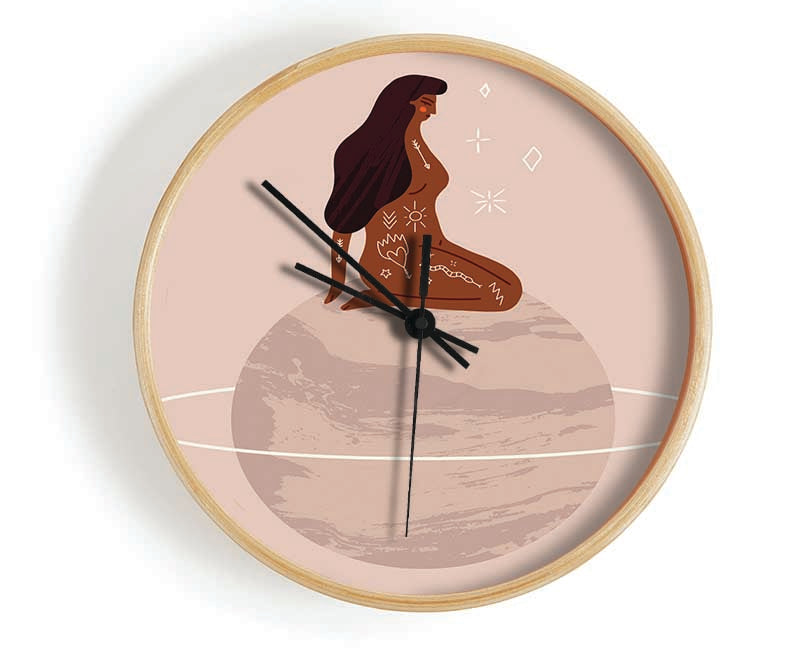 The Woman Planet Clock - Wallart-Direct UK