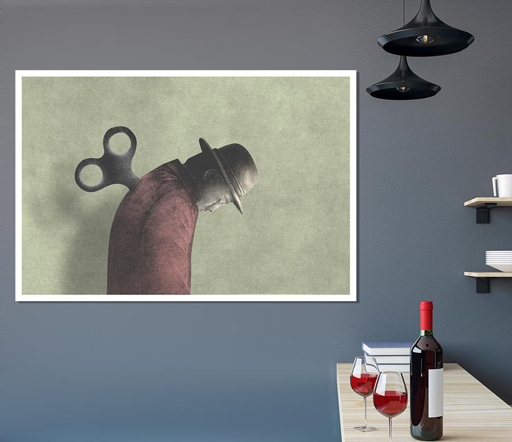 The Wind Up Man Print Poster Wall Art