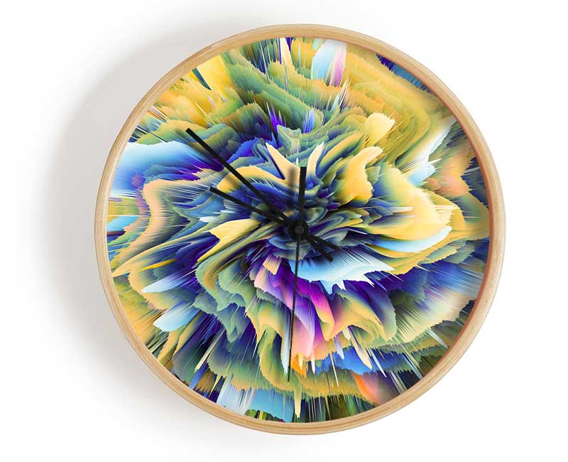 Ribbon Swirl Waves Clock - Wallart-Direct UK