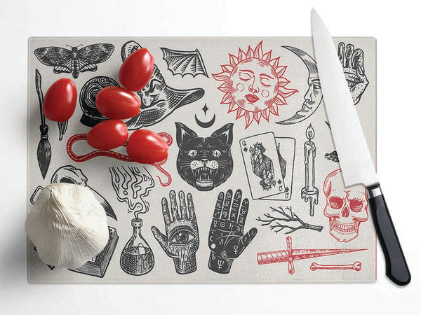 The Witch Starter Pack Glass Chopping Board