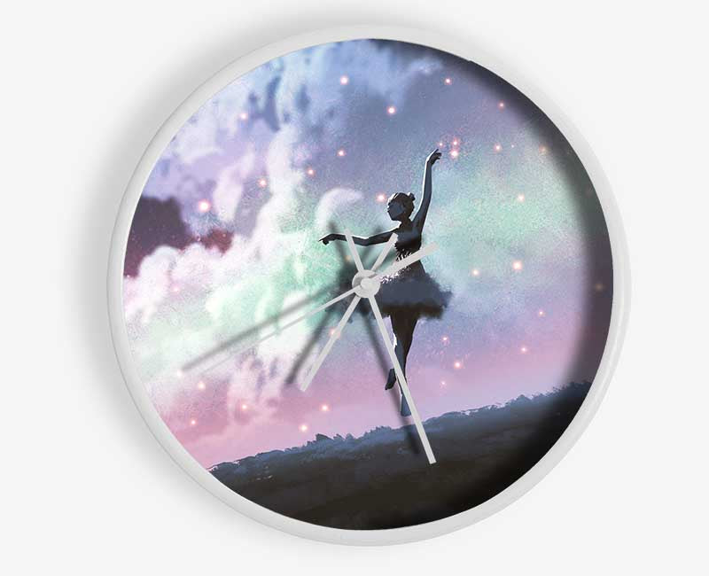 Ballerina In Space Clock - Wallart-Direct UK