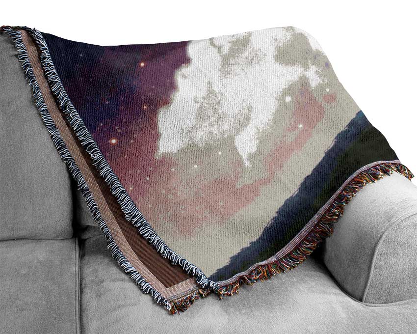 Ballerina In Space Woven Blanket