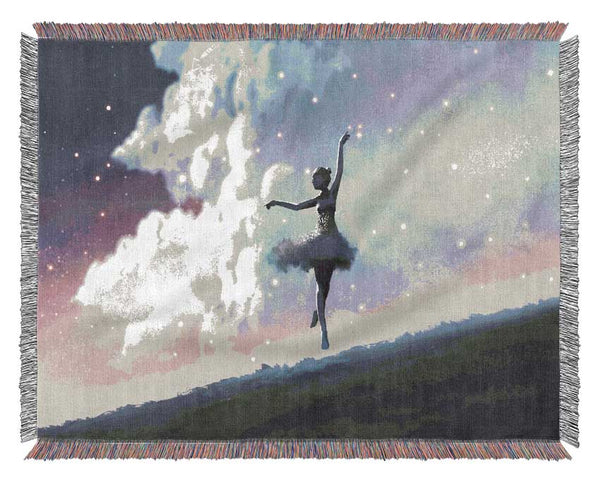 Ballerina In Space Woven Blanket