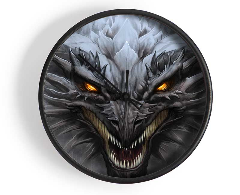 The Evil Dragon Face Clock - Wallart-Direct UK