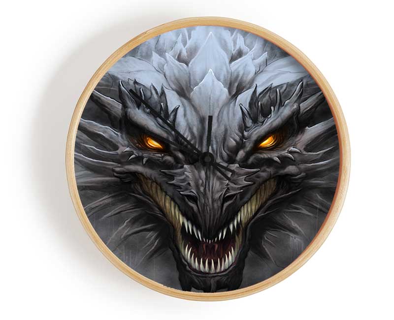 The Evil Dragon Face Clock - Wallart-Direct UK