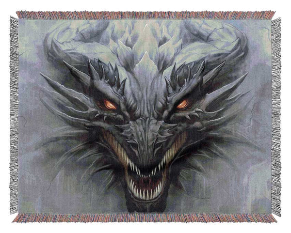 The Evil Dragon Face Woven Blanket