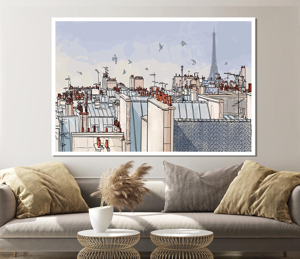 The Busy Streets Of Paris Print Poster Wall Art