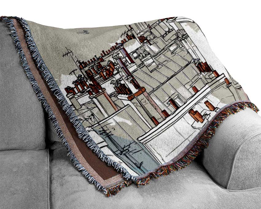 The Busy Streets Of Paris Woven Blanket