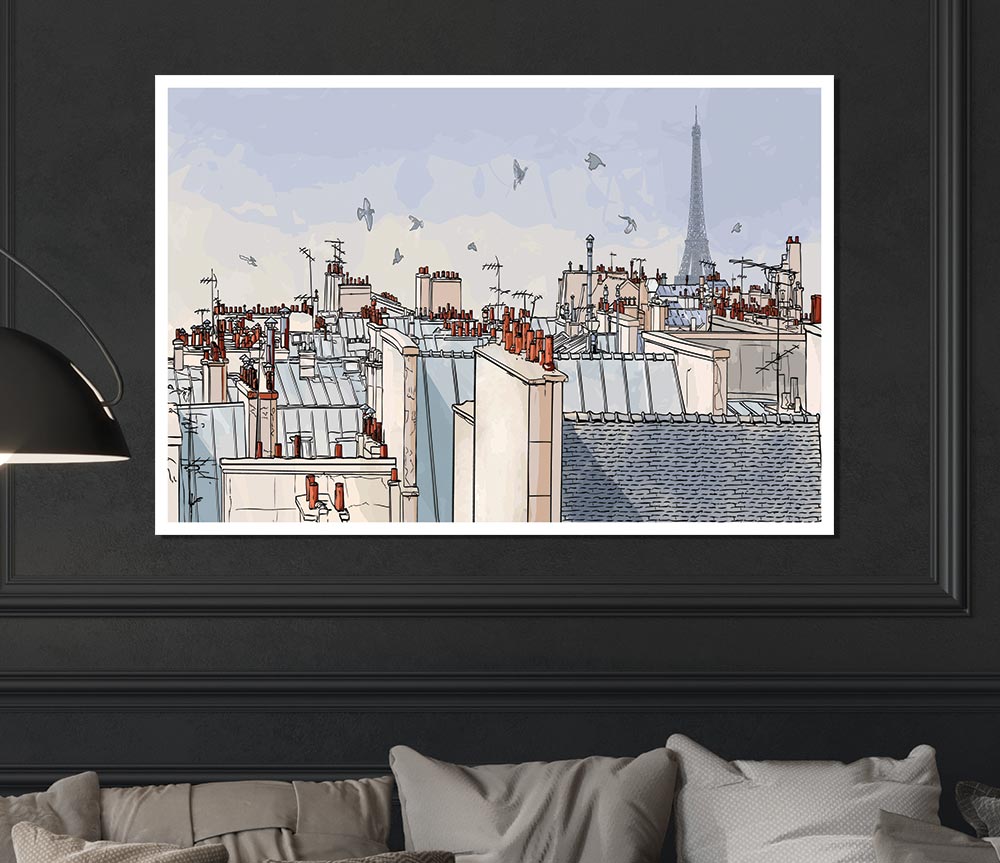 The Busy Streets Of Paris Print Poster Wall Art