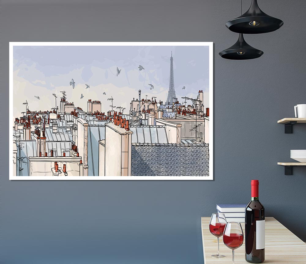 The Busy Streets Of Paris Print Poster Wall Art