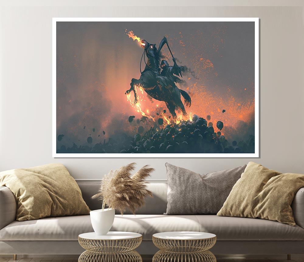 The Hell Raiser Horse Print Poster Wall Art