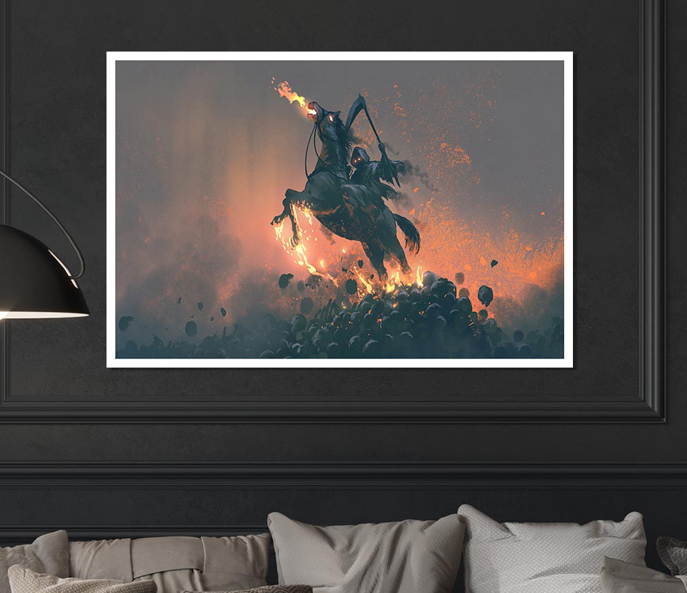 The Hell Raiser Horse Print Poster Wall Art