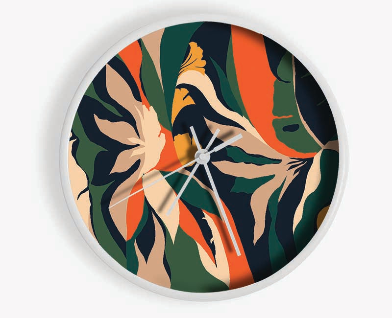 The Flow Of Striped Verge Clock - Wallart-Direct UK