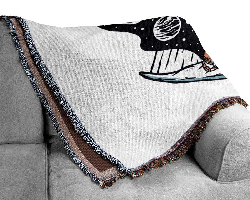 The Moon Campfire Woven Blanket