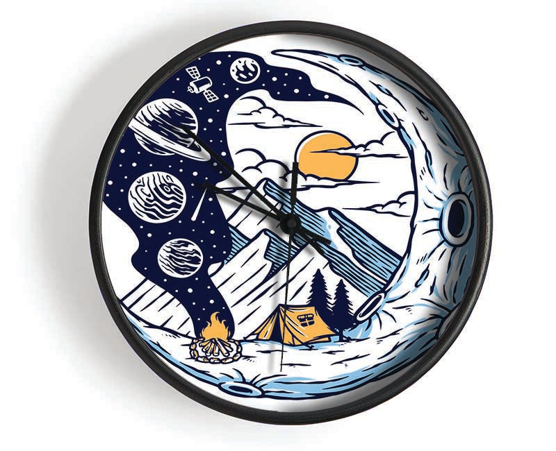 The Moon Campfire Clock - Wallart-Direct UK