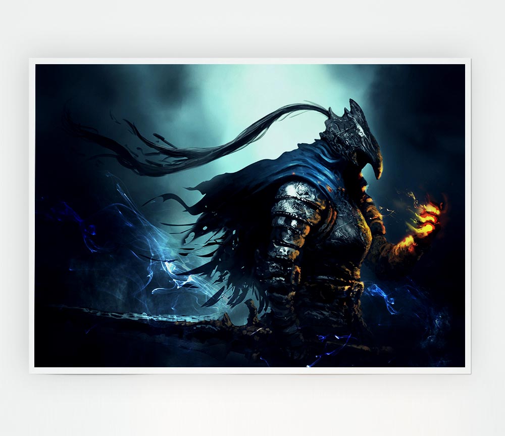 The Dark Warrior Print Poster Wall Art