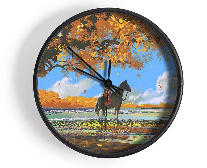 The Rider In The East Clock - Wallart-Direct UK